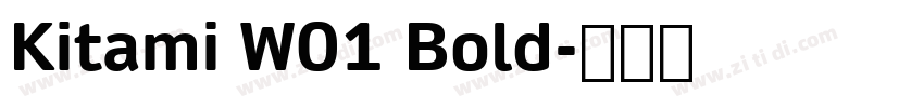 Kitami W01 Bold字体转换
